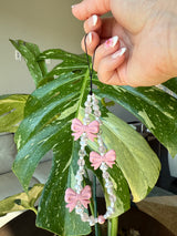 Bow & Heart Pearl Beaded Phone Charm